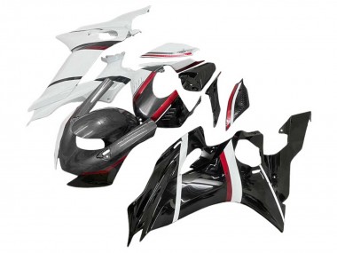 Carénages Moto Yamaha YZF 600 R6 2017-2023 - Blanc Rouge Noir Brillant Fibre de Carbone Style Vendre