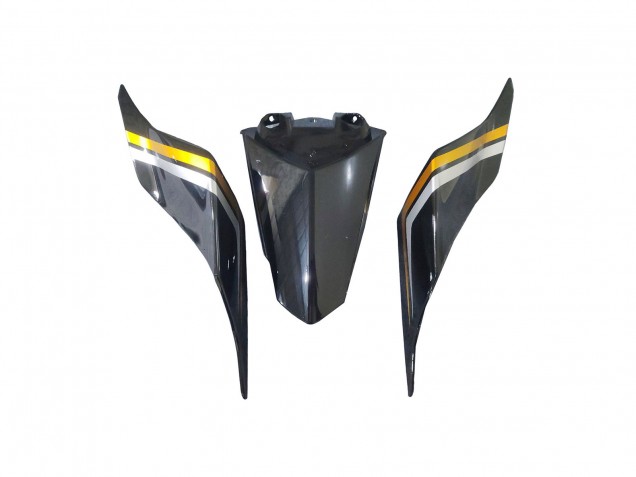 Carénages Moto Yamaha YZF 600 R6 2017-2023 - Or Noir Fibre de Carbone
