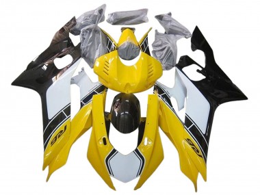 Carénages Moto Yamaha YZF 600 R6 2017-2023 - Blanc Jaune Noir Brillant Vendre