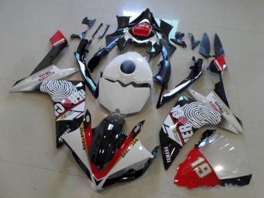 Carénages Moto Yamaha YZF R1 2007-2008 - Blanc Rouge Noir Jaune Dark Dog Vendre