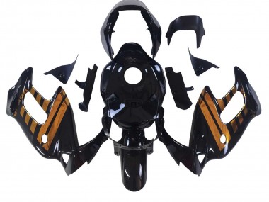 Carénages Moto Honda VTR1000F 1997-2005 - Noir Brillant Or Vendre