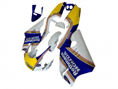 Carénages Moto Honda NSR250 1994-1996 - Blanc Bleu Jaune Or Rothmans Vendre
