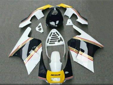 Carénages Moto Honda NSR250R 1988-1989 - Blanc Jaune Or Noir Brillant Vendre