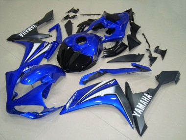 Carénages Moto Yamaha YZF R1 2007-2008 - Bleu Blanc Noir Vendre