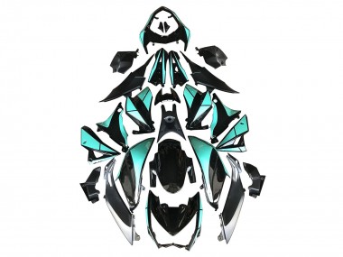 Carénages Moto Kawasaki Z1000 2014-2019 - Bleu Clair Noir Brillant Argent Vendre