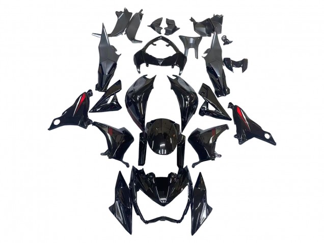 Carénages Moto Kawasaki Z800 2013-2018 - Noir Brillant Rouge