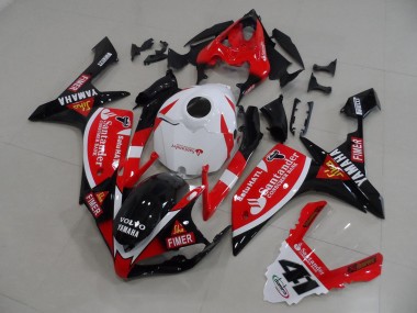 Carénages Moto Yamaha YZF R1 2007-2008 - Rouge Blanc Noir Volvo Fimer Santander Vendre