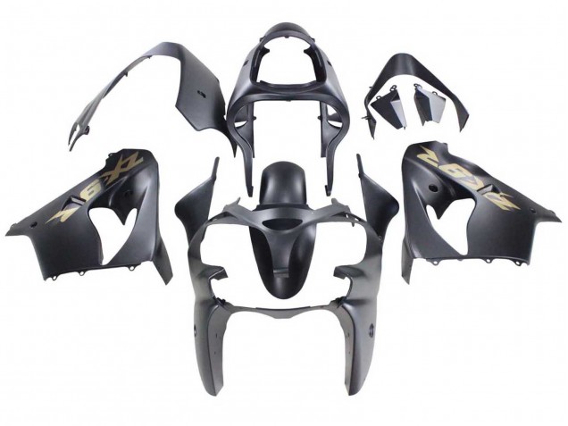 Carénages Moto Kawasaki ZX9R 2000-2001 - Noir Mat Or