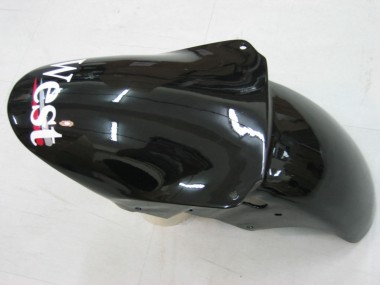 Carénages Moto Kawasaki ZX9R 2000-2001 - Noir Brillant Blanc West Vendre