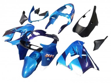 Carénages Moto Kawasaki ZX9R 2000-2001 - Bleu Noir Vendre