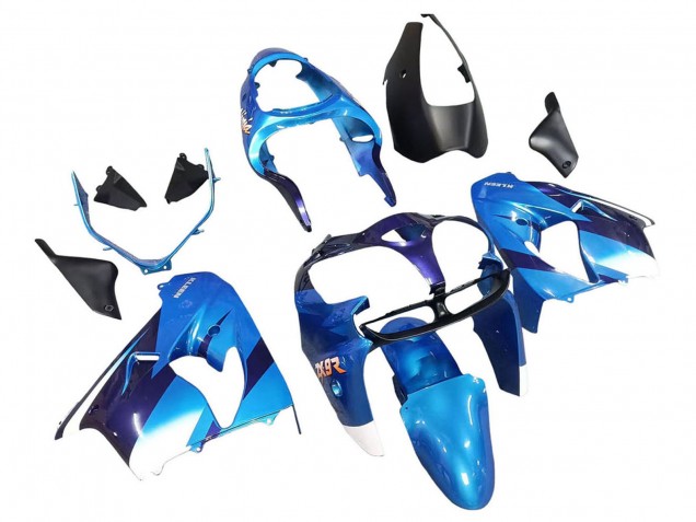 Carénages Moto Kawasaki ZX9R 2000-2001 - Bleu Noir