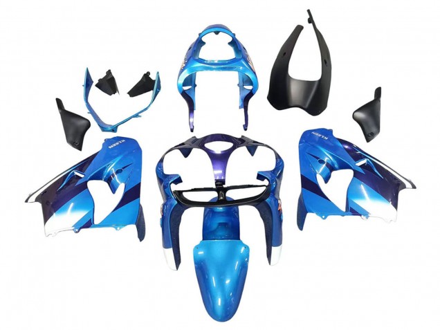 Carénages Moto Kawasaki ZX9R 2000-2001 - Bleu Noir