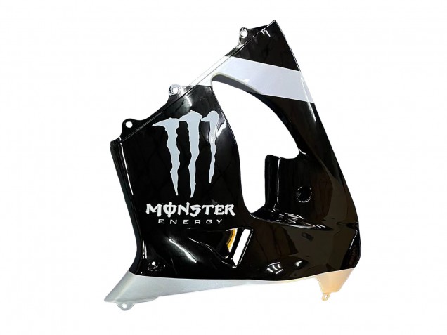 Carénages Moto Kawasaki ZX9R 2002-2003 - Argent Noir Brillant Monstre Elf