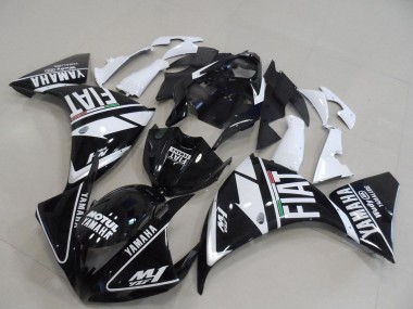 Carénages Moto Yamaha YZF R1 2009-2011 - Blanc Noir Motul Fiat Vendre