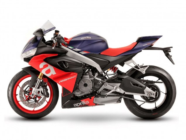 Carénages Moto Aprilia RS660 2020-2024 - Bleu Mat Rouge Argent