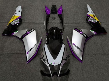 Carénages Moto Aprilia RSV4 1000 2009-2015 - Argent Noir Violet Jaune Vendre