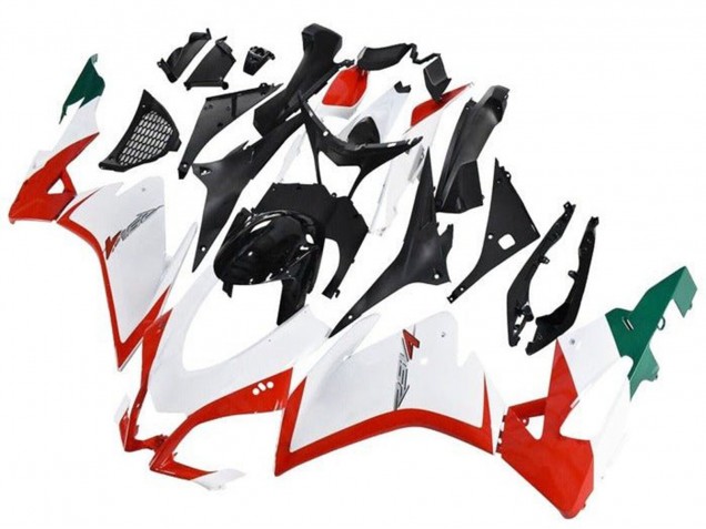 Carénages ABS Aprilia RSV4 1000 2009-2015 - Blanc Rouge Noir Vert