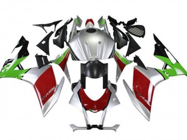 Carénages Moto Aprilia RSV4 1000 2009-2015 - Argent Noir Rouge Vert Vendre