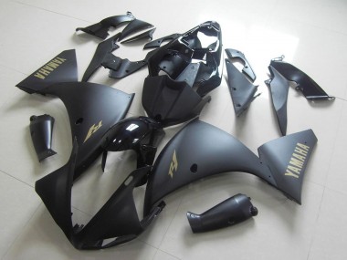 Carénages Moto Yamaha YZF R1 2009-2011 - Noir Brillant Noir Mat Or Décalque Vendre
