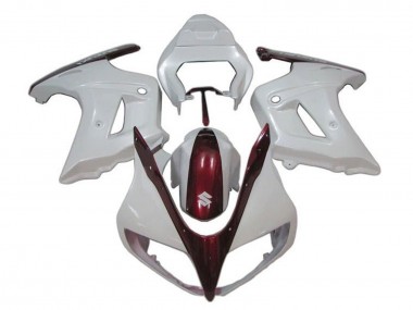 Carénages Moto Suzuki SV650 2003-2013 - Blanc Bonbon Rouge Vendre