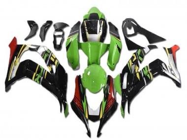 Carénages Moto Kawasaki ZX10R 2016-2020 - Vert Rouge Jaune Noir Vendre