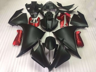 Carénages Moto Yamaha YZF R1 2012-2014 - Noir Mat Rouge Brillant Vendre