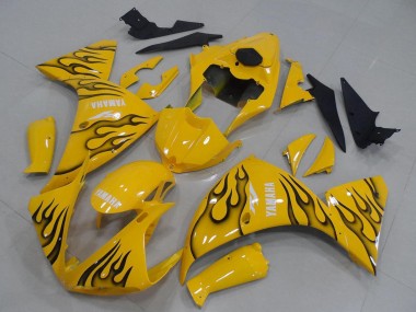 Carénages Moto Yamaha YZF R1 2012-2014 - Jaune Noir Flamme Vendre