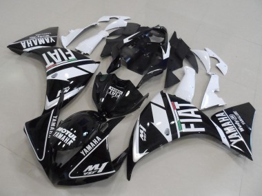 Carénages Moto Yamaha YZF R1 2012-2014 - Blanc Noir Fiat Vendre