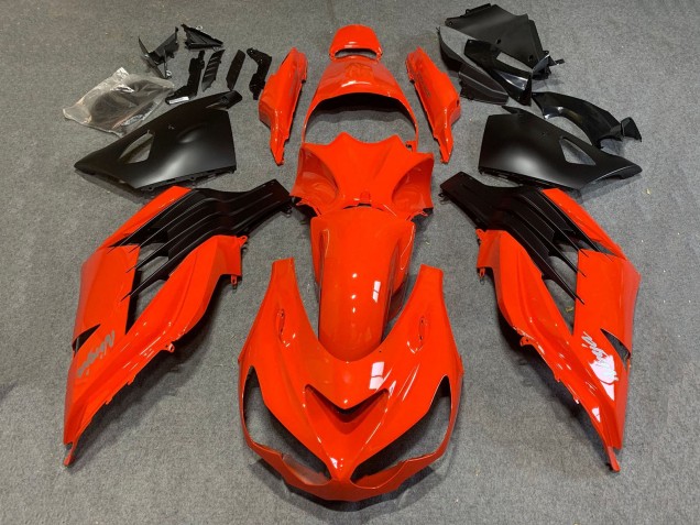 Carénages Moto Kawasaki ZX14R ZZR1400 2006-2011 - Rouge Noir Mat