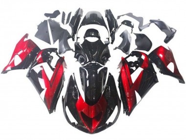Carénages Moto Kawasaki ZX14R ZZR1400 2006-2011 - Rouge Noir Brillant Vendre
