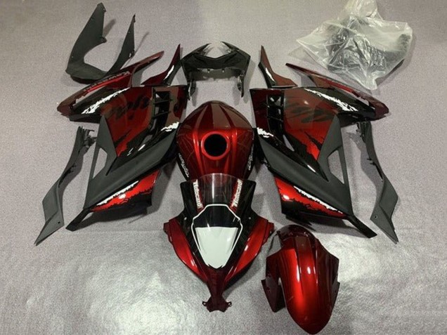 Carénages Moto Kawasaki EX300 2013-2017 - Rouge Noir Blanc