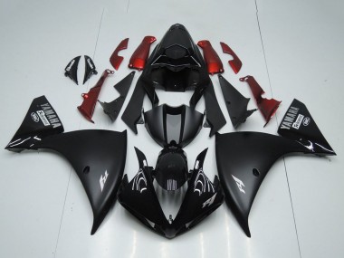 Carénages Moto Yamaha YZF R1 2012-2014 - Noir Brillant Noir Mat Rouge Vendre