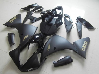 Carénage Moto Yamaha YZF R1 2012-2014 - Noir Brillant Noir Mat Or Décalque Vendre