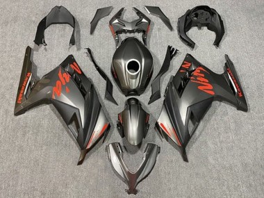 Carénages Moto Kawasaki EX300 2013-2017 - Noir Mat Rouge Vendre