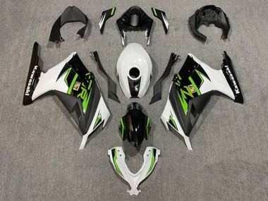 Carénages Moto Kawasaki EX300 2013-2024 - Blanc Vert Noir Vendre