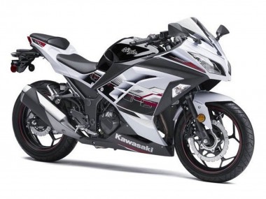 Carénages Moto Kawasaki EX300 2013-2024 - Blanc Noir Rouge Accents Vendre