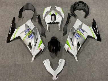 Carénages Moto Kawasaki EX300 2013-2024 - Blanc Argent Vert Noir Vendre