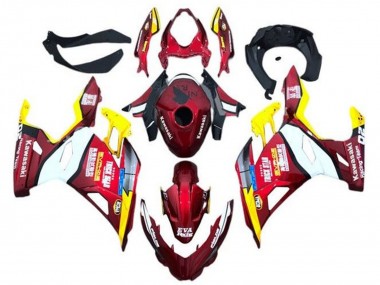 Carénages Moto Kawasaki Ninja 400 2018-2024 - Rouge Jaune Blanc Bleu EVA Courses Vendre
