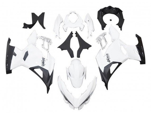Carénages Moto Kawasaki Ninja 400 2018-2024 - Blanc Noir