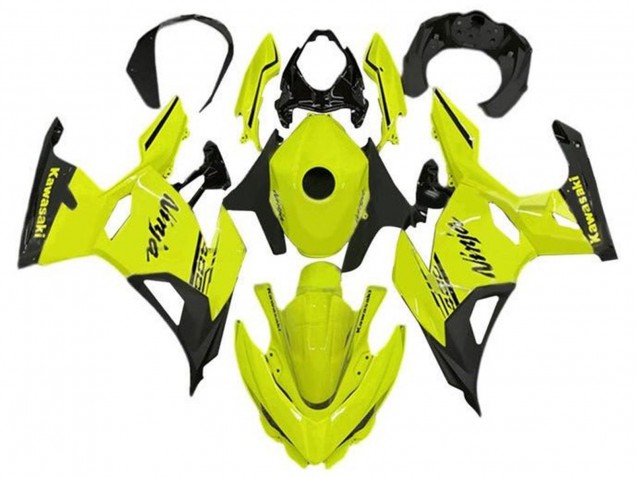 Carénages Moto Kawasaki Ninja 400 2018-2024 - Jaune Néon Noir
