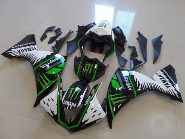 Carénage Moto Yamaha YZF R1 2012-2014 - Blanc Noir Vert Monstre Vendre
