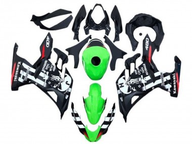 Carénages Moto Kawasaki Ninja 400 2018-2024 - Vert Noir Blanc Rouge Crâne Vendre