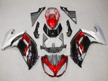 Carénages Moto Kawasaki Ninja 650 EX650 2012-2016 - Argent Rouge Noir Brillant Vendre