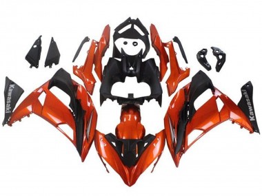 Carénages Moto Kawasaki Ninja 650 EX650 2017-2019 - Orange Noir Mat Vendre