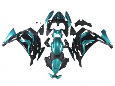 Carénages Moto Kawasaki Ninja 650 EX650 2020-2024 - Bleu Sarcelle Noir Vendre