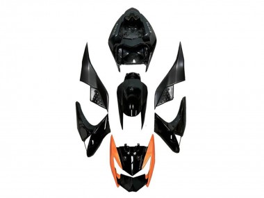 Carénages Moto Kawasaki Z1000 2007-2009 - Noir Brillant Orange Vendre
