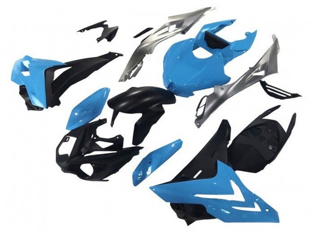 Carénages Moto BMW S1000R 2014-2016 - Bleu Argent Noir Mat