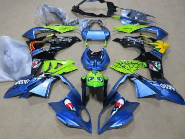 Carénages Moto BMW S1000RR 2009-2014 - Bleu Vert Noir Requin Vendre