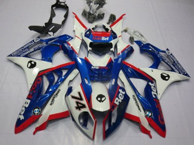 Carénages Moto BMW S1000RR 2009-2014 - Blanc Rouge Bleu OrBet Vendre