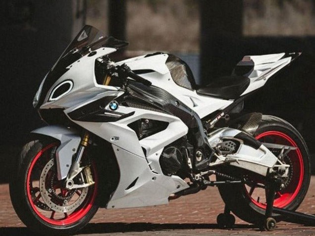 Carénages Moto BMW S1000RR 2015-2016 - Bleu Violet Fausse Fibre de Carbone Forgée